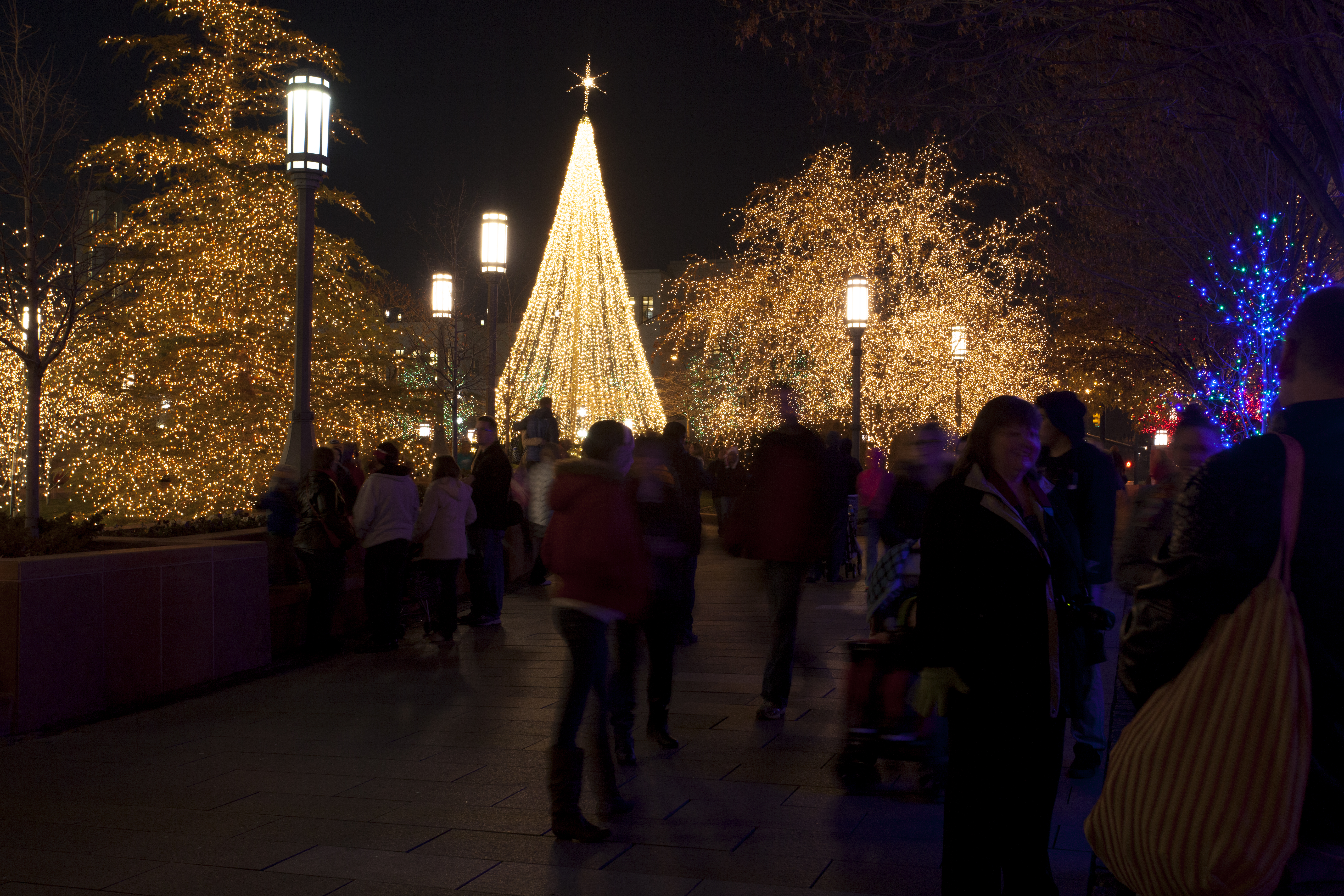 Christmas Temple Square 2013 crowd